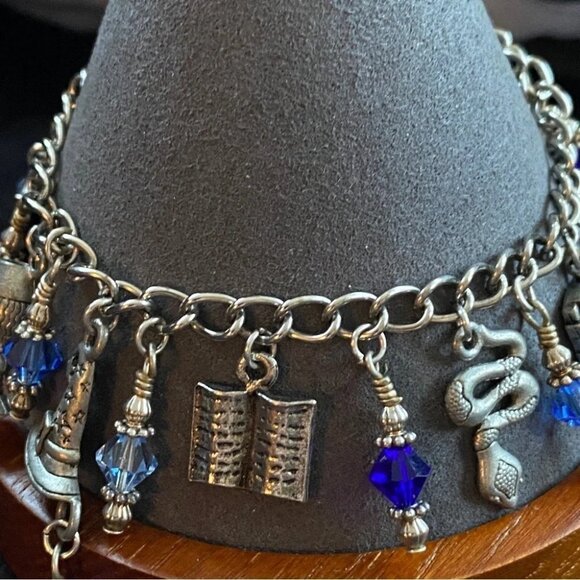 Harry Potter Wizard Witch Inspired Blue & Silver Charm Bracelet - Picture 6 of 8